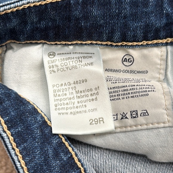 Adriano Goldschmied The Legging Ankle Mid Rise Skinny Raw Hem Jeans Size 29 - Picture 9 of 10